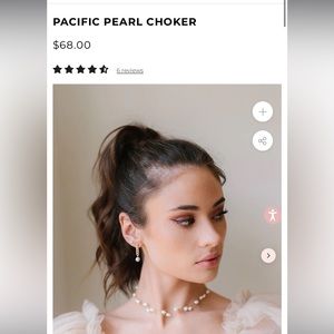 Untamed petals pacific Pearl floating wire choker bridal gold necklace